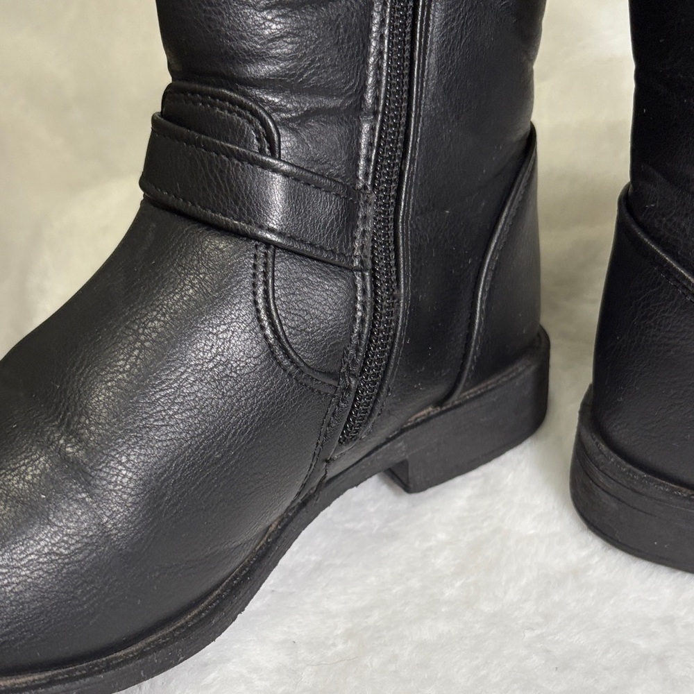 Black Girls's Riding Boots - Picture 6 of 9